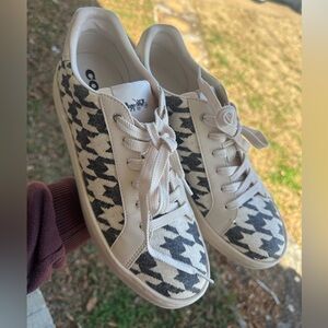 Coach Black and Cream Houndstooth Sneakers size 9.5B